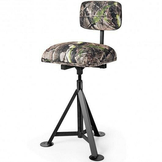 Swivel Hunting Chair Tripod Blind Stool with Detachable Backrest From Rancher’s Ridge